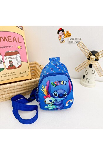 Potdemiel A-6 Disney Cartoon Stitch Children Chest Bag Fashion Crossbody Bag Cute Waist Storage Pouch Zipper C