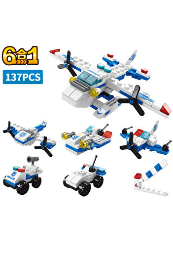 Choice1 opp bag 137pcs 6in1 NEW Police Sports Car Fire Engineering Engine Mini Loader Truck Classic Model Bu