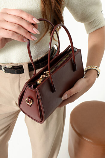 By Hakan Tn-098 Women's Shoulder Bag Handbag Crossbody Bag Bordo