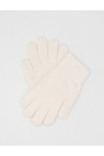 Kayra Gloves - Plush and Ecru