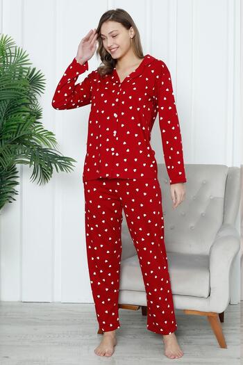 ŞİMAL Long Sleeve Women's Pajama Set - 245072