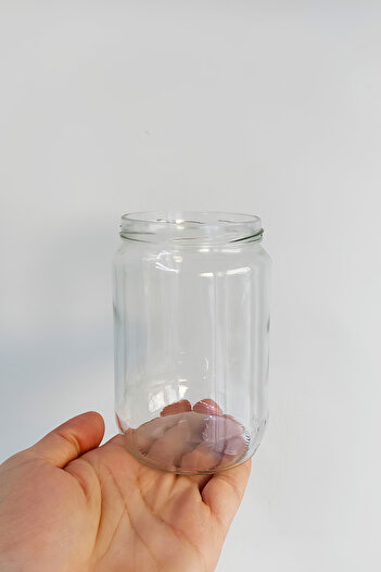 Afracam 720 ml Metal Kapaklı Bal Kavanozu 720 Cc Şeffaf Konserve Kavanoz 25 Adet (1 Kg Bal Alır)