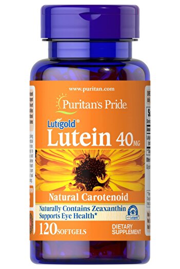 Puritan's Pride Lutein 40mg With Zeaxanthin, Supports Eye Health, 120 Count (Pack of 2)