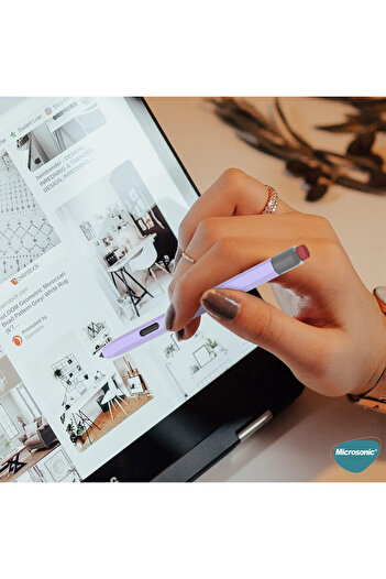 Microsonic Samsung Galaxy Tab S Pen Kılıf Retro Style Mat Silikon Sarı