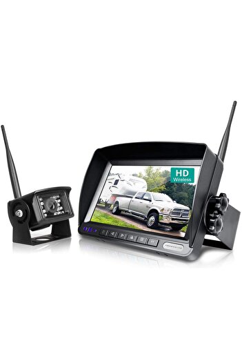 ZEROXCLUB Digital Wireless Backup Camera Kit, IP69 Waterproof + 7'' LCD Monitor for RV/Truck/Trailer