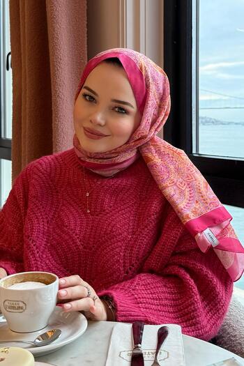 carell Nilla Cotton Mystic Pink Shawl - Sevda Kaba's Choice