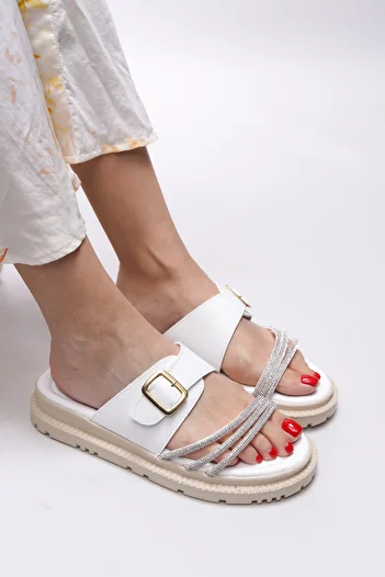 Riccon Mirqwyn Women's Slippers 0012457   White Skin