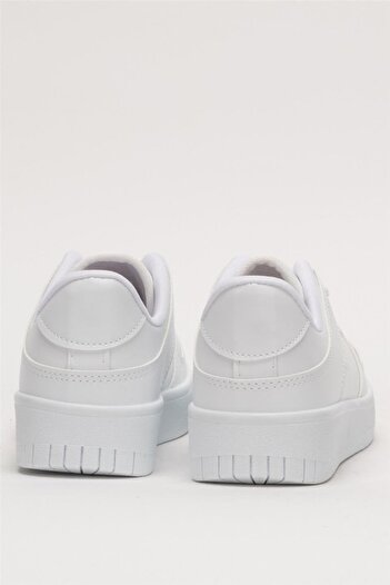 Liger Unisex Bağcıklı Spor Sneaker Ayakkabı BEYAZ - BEYAZ
