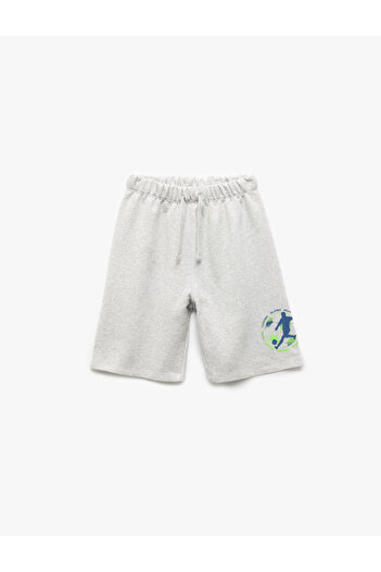 Koton Print Detailed Elastic Waist Bermuda Shorts