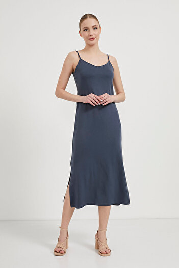 Arma Life Women's Summer Rope Strap Soft Maxi Long Smoked Dress