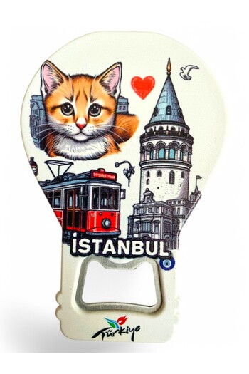GALATA GIFT Decorative Balloon Angle: Magnetc Soda Gas Angle Galata Tower and Cats