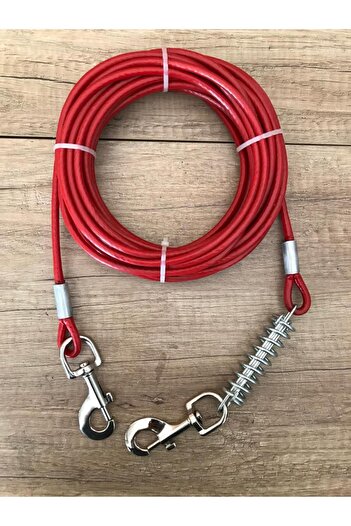LİDERSAN ÇELİK Steel Pressed 3 Meters Dog Garden Tethering Travel Strap Delivery Strap Screw Carabiner (80 Kg)