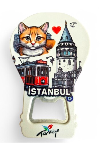 GALATA GIFT Decorative Balloon Angle: Magnetc Soda Gas Angle Galata Tower and Cats