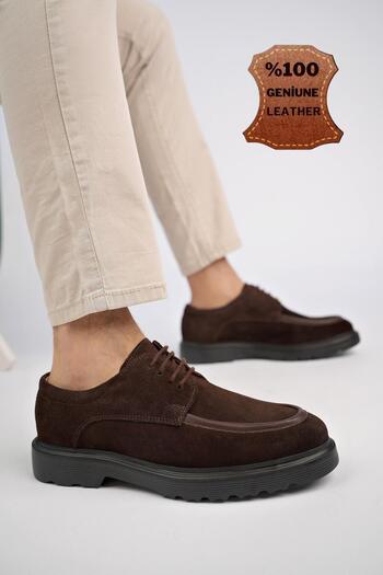 MUGGO Samuel Guaranteed - Genuine Leather Orthopedic Men's Shoes Comfortable Thick Sole