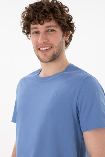U.S. Polo Assn. Erkek Regular Fit Bisiklet Yaka Koyu Mavi Basic Tişört 50305924-VR032