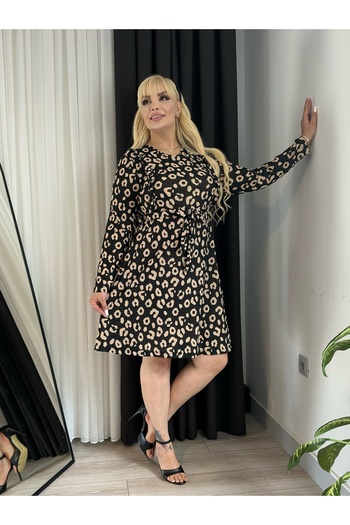 MODA ΓΥΝΑΙΚΕΙΟ ΦΟΡΕΜΑ ΜΕΓΕΘΟΣ ΜΕ ΚΡΕΠ ΜΕ ΛΕΠΤΟΜΕΡΗ ΕΛΑΣΤΙΚΟ ΚΡΕΠ