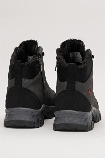 Liger Soğuk Geçirmez Unisex Uzun Outdoor Trekking Bot Ayakkabı Gri