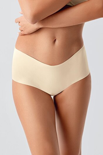 C&City Large Size Non-Slip High Waist Laser Panties C19202 Skin