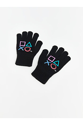 LC Waikiki Lcw Printed Boy's Beret and Glove Set