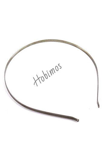 Hobimos 12Pcs 4 mm Nickel Plated Wire Crown - 4mm X 12 cm Unadorned Bridal Crown