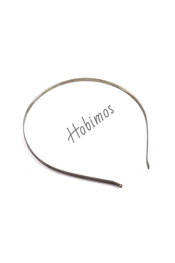 Hobimos 5Pcs 5 mm Nickel Plated Wire Crown - 5mm X 12 cm Unadorned Bridal Crown
