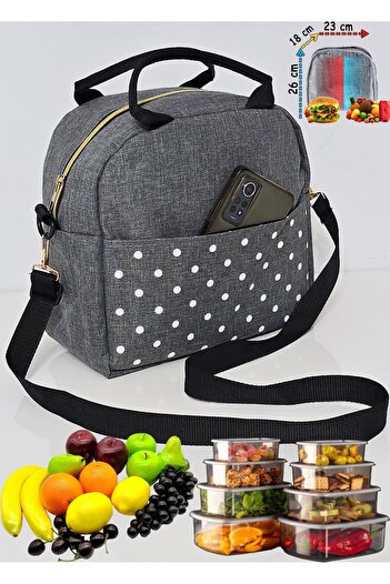 USF Thermal Thermos Food Carrying Bag with Hanger - Hot and Cold Embroidered, for Food and Feeding