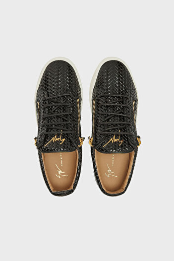 Giuseppe zanotti Hakiki Deri Kalın Tabanlı Sneaker Ayakkabı Erkek AYAKKABI RM50012