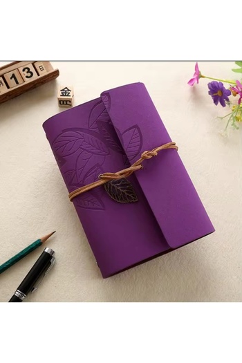 Wolawood Leather Cover Notebook – Vintage, Special Handmade, Unlined Diary, Agenda, Souvenir, Travel Note Book