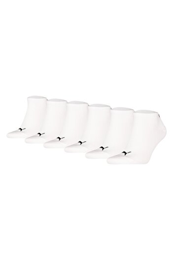 Puma Unisex Sneakersocken, 6er Pack - Sneaker Plain ECOM 6P, Logo, einfarbig