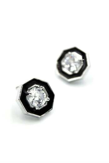 MENESSA Silver Square Serenay Earrings