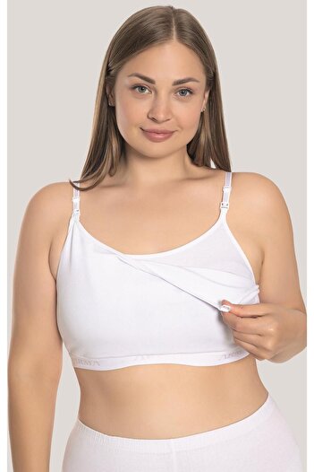 Arma Yıldız White Lycra Rope Strap Half Tank Top Bustier - Women's Breastfeeding