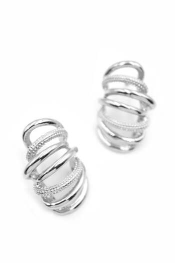 MENESSA Silver Metal Earrings