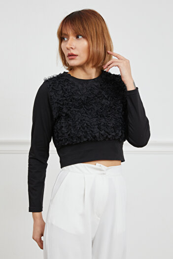 DPARİS Tulle Detailed Blouse