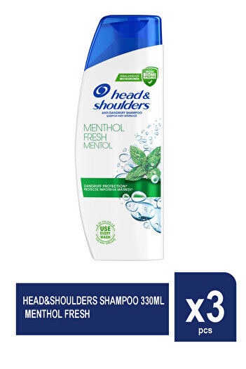 Head&Shoulders SHAMPOO 330ML MENTHOL FRESH X 3