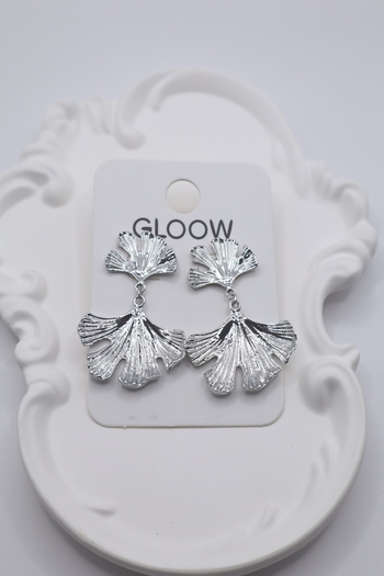 DEMOKAN Women's Earrings Serrated Symmetrical Leaf 5 cm Earrings