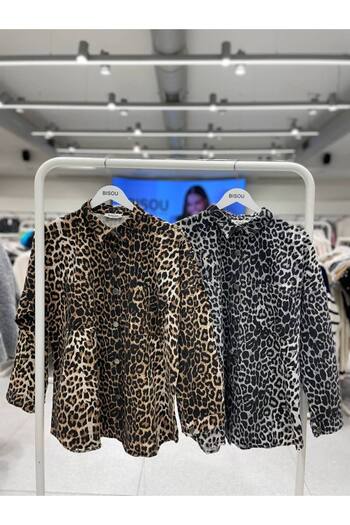 MADAMMERY Leopard Gabardine Shirt