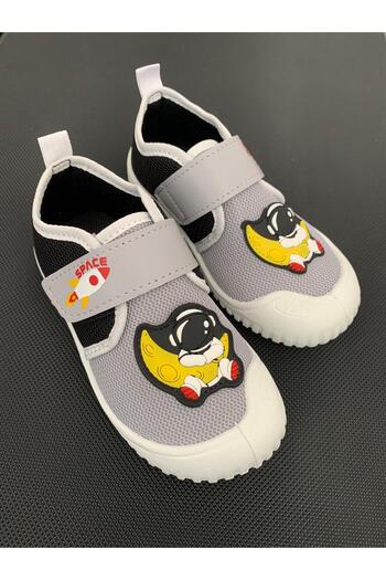 GEZER Çoçuk Unisex Keten Kaymaz Taban Panduf Ev Okul Kreş Anaokulu Günlük Kullanım