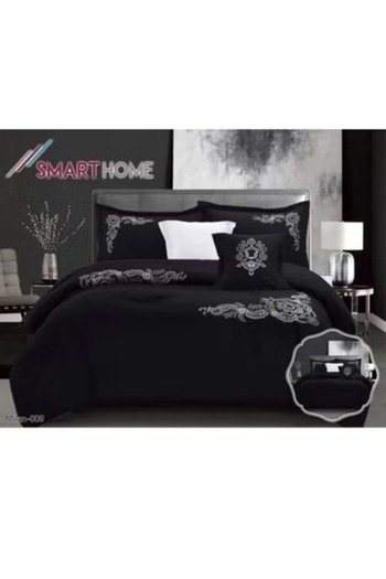 smart home Double-sided embroidered comforter set, double-sided mattress, 6 pieces, 100% microfiber, 260x240cm