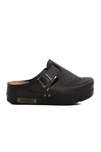 AYAKMOD Black Anatomical Unisex Sabo Slippers 07-008 g