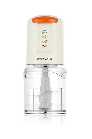 Super Wave Electric Vegetable Chopper 0.5L 300W | 2 Speed Chopping with 4 Sharp Stainless Steel Blades