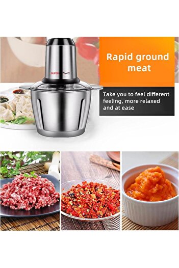 Super Wave Electric Meat and Vegetable Chopper 3L 500W with 2 Speed | Food Processors for Meat and Vegetables