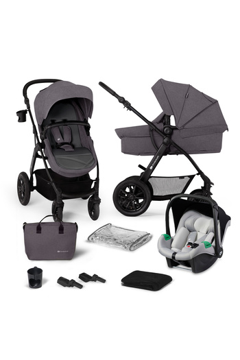 Kinderkraft Xmoov Multifunctional Stroller, 3 In 1, Dark Grey