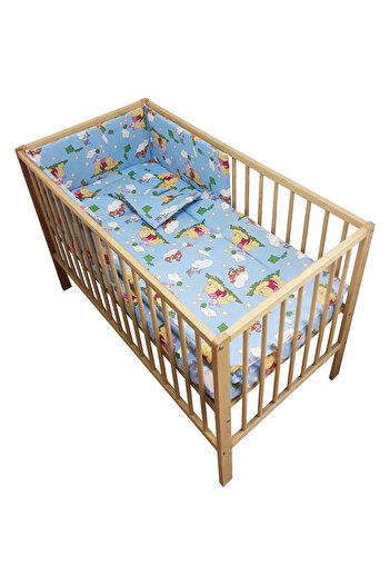 Hubners Crib Bedding Teddy Bear And Friends 4 Pieces Blue