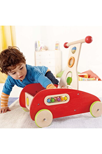 Hape Wooden Toy - Red Activity Walker
