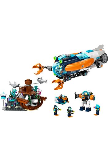 LEGO City Deep Sea Exploration Submarine 60379 Toy Construction Set (842 Pieces)
