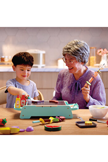 Hape Wooden Toy - Grill And Hob Set (24 PIECES)