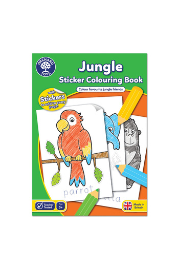 Orchard Toys Coloring Book With Activities In English And Jungle Stickers Jungle