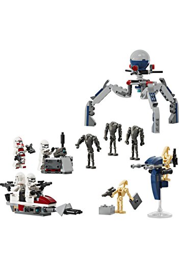 LEGO Star Wars 75372 Clone Trooper And Combat Droidi Toy Building Set - 215 Pieces