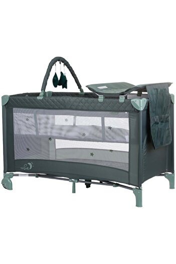 Chipolino Folding Crib With Changing Mat Luna Pastel Green