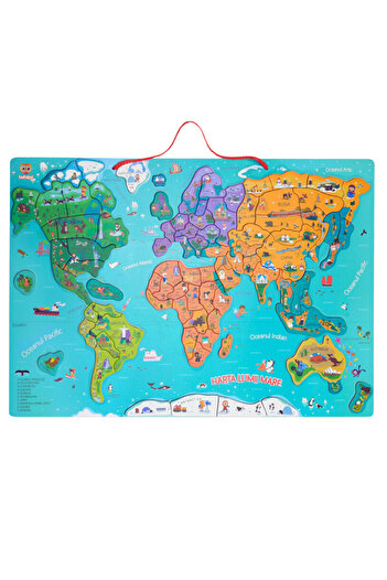 Bufnitel World Map - Magnetic Puzzle (ROMANA LB)